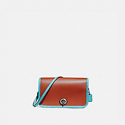 MICRO PENNY CROSSBODY - COACH f25951 - TERRACOTTA/BLUE GREEN/BLACK ANTIQUE NICKEL