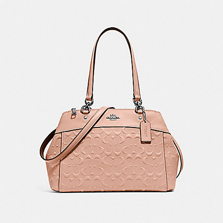 COACH f25952 BROOKE CARRYALL IN SIGNATURE LEATHER NUDE PINK/LIGHT GOLD