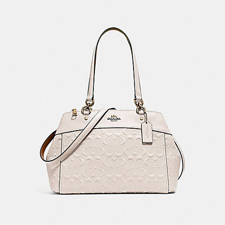 COACH f25952 BROOKE CARRYALL IN SIGNATURE LEATHER CHALK/LIGHT GOLD
