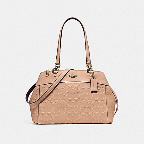 COACH F25952 BROOKE CARRYALL IN SIGNATURE LEATHER BEECHWOOD/LIGHT-GOLD