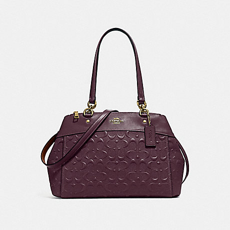 BROOKE CARRYALL IN SIGNATURE LEATHER - COACH F25952 - oxblood 1/light gold