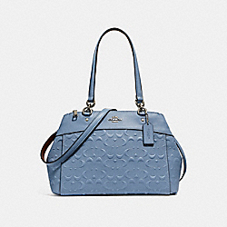 BROOKE CARRYALL IN SIGNATURE LEATHER - f25952 - SILVER/POOL