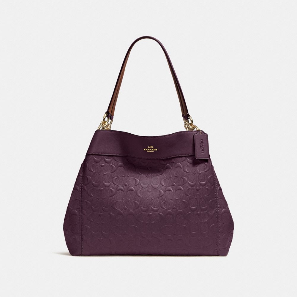 COACH F25954 Lexy Shoulder Bag In Signature Leather OXBLOOD 1/LIGHT GOLD