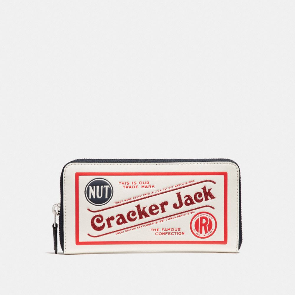 ACCORDION ZIP WALLET WITH CRACKER JACKÂ® MOTIF - f25959 - CHALK MULTI/SILVER