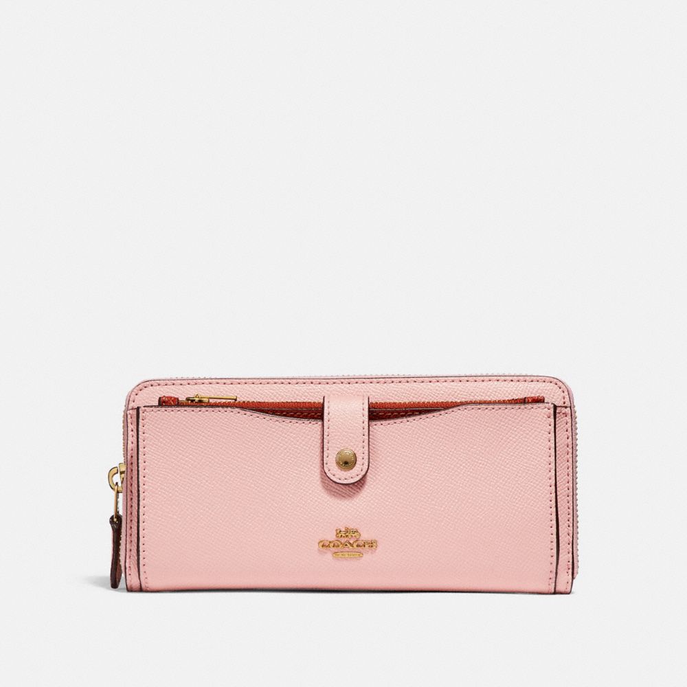 COACH F25967 - MULTIFUNCTION WALLET IN COLORBLOCK BLUSH/TERRACOTTA/LIGHT GOLD
