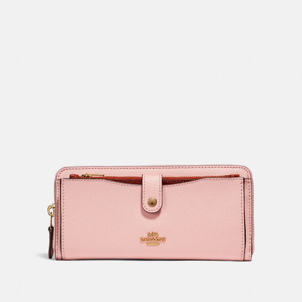 MULTIFUNCTION WALLET IN COLORBLOCK - f25967 - BLUSH/TERRACOTTA/LIGHT GOLD