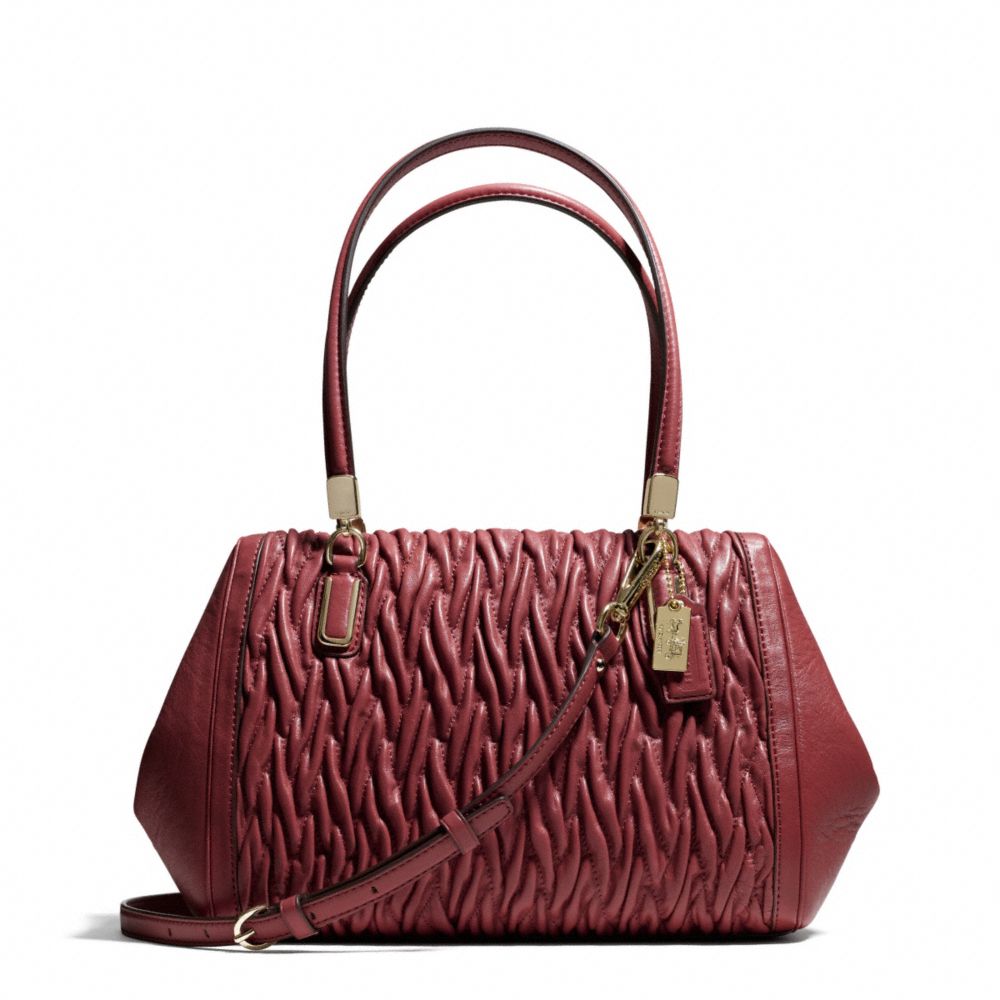 MADISON GATHERED TWIST SMALL MADELINE EAST/WEST SATCHEL - f25982 - F25982LIBCR