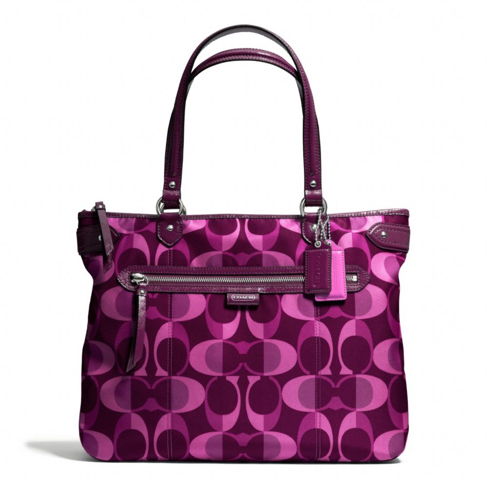 COACH DAISY DREAM C PRINT EMMA TOTE - SILVER/BERRY MULTICOLOR - F26021