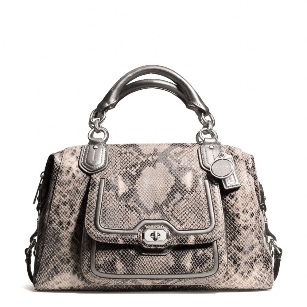 COACH CAMPBELL EXOTIC LEATHER LARGE SATCHEL - ONE COLOR - F26041