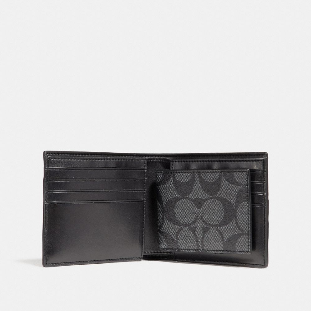 3-IN-1 WALLET IN SIGNATURE CANVAS WITH VARSITY STRIPE