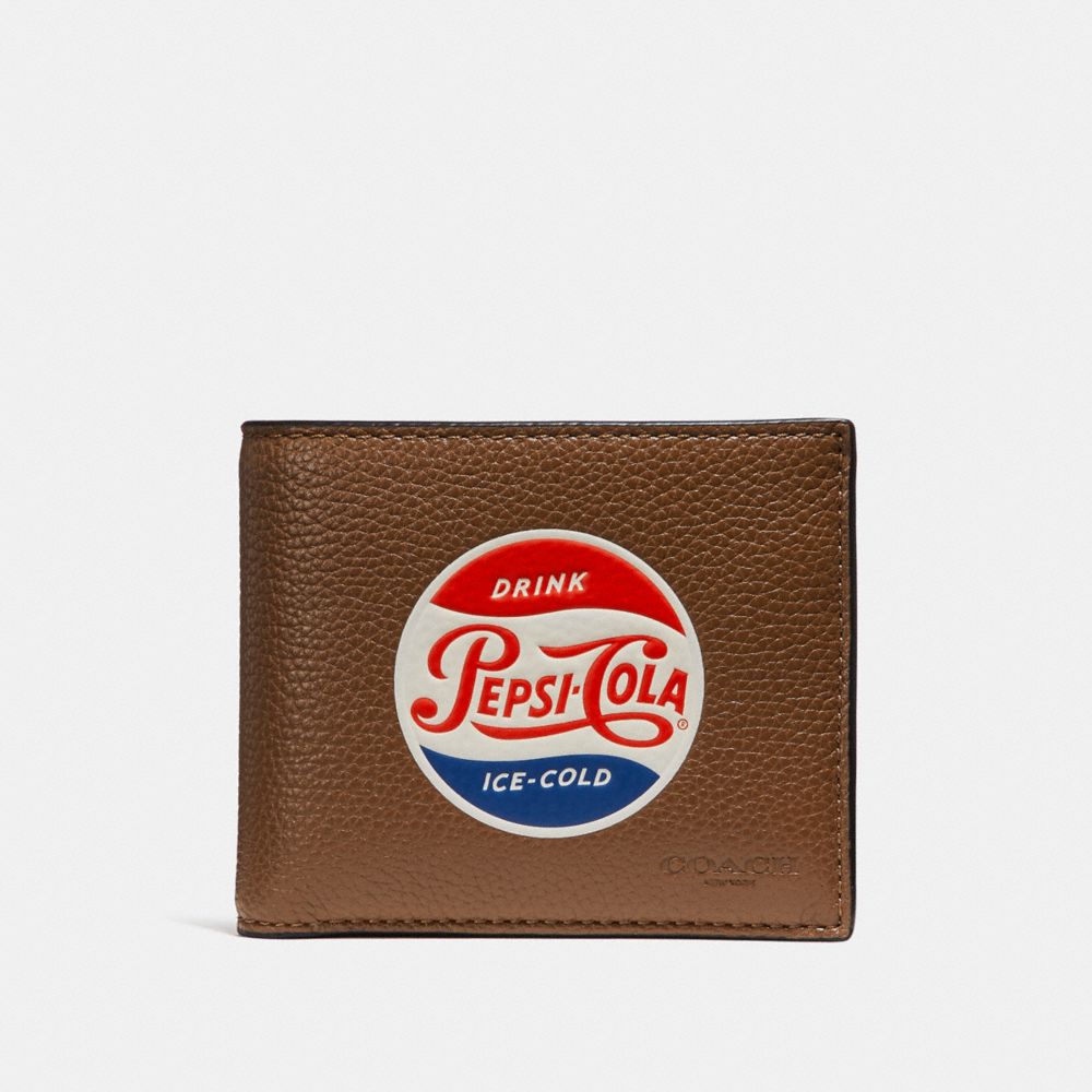 3-IN-1 WALLET WITH PEPSIÂ® MOTIF - SADDLE - COACH F26085