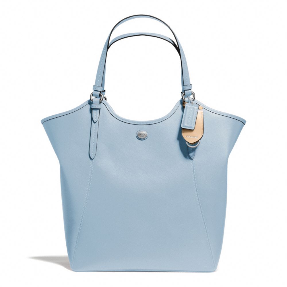 COACH F26103 PEYTON LEATHER TOTE SILVER/SKY