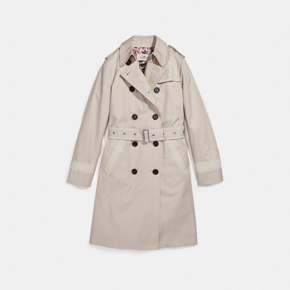 COACH LACE TRENCH - PORCELAIN - f26112