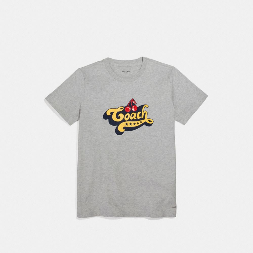 VINTAGE COACH T-SHIRT - f26118 - LIGHT GREY