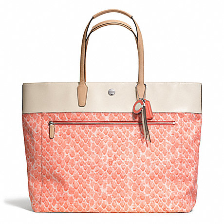 COACH F26129 RESORT SNAKE PRINT LARGE TOTE ONE-COLOR