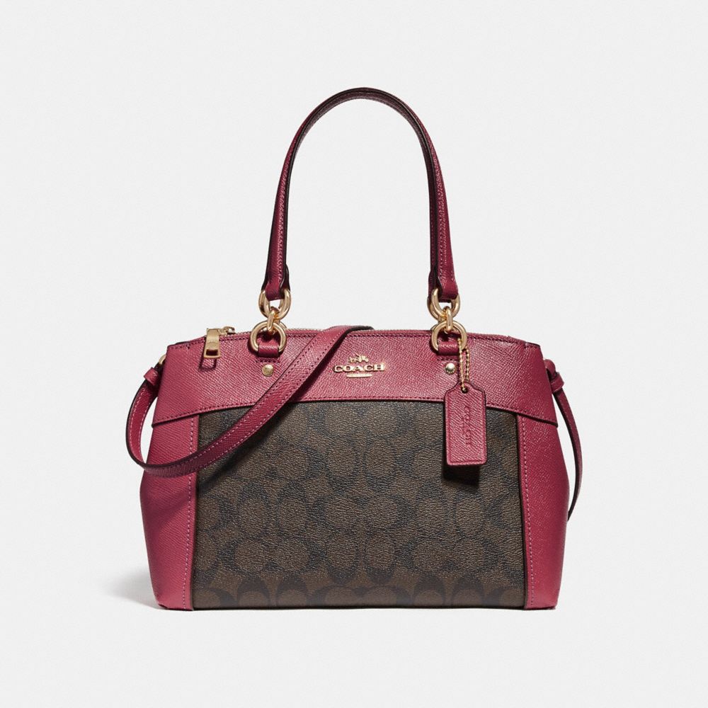 MINI BROOKE CARRYALL - LIGHT GOLD/BROWN ROUGE - COACH F26139