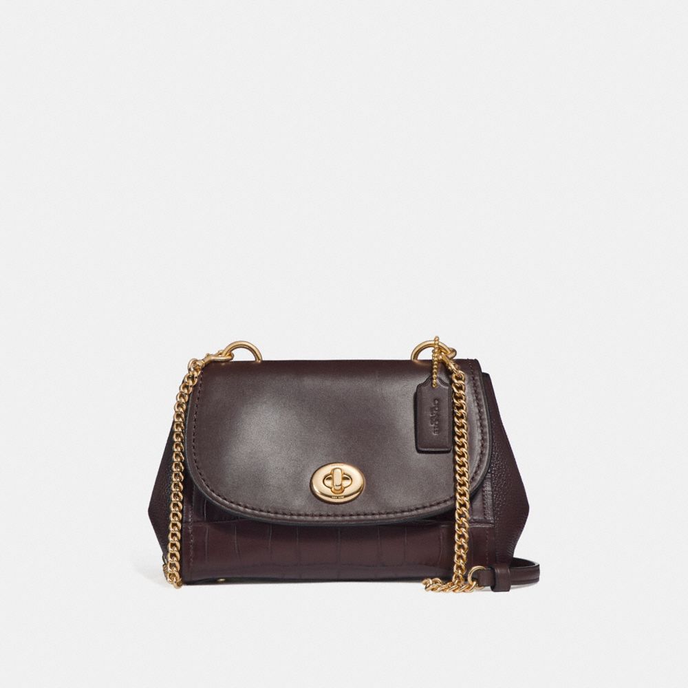 FAYE CROSSBODY - COACH f26145 - LIGHT GOLD/OXBLOOD 1