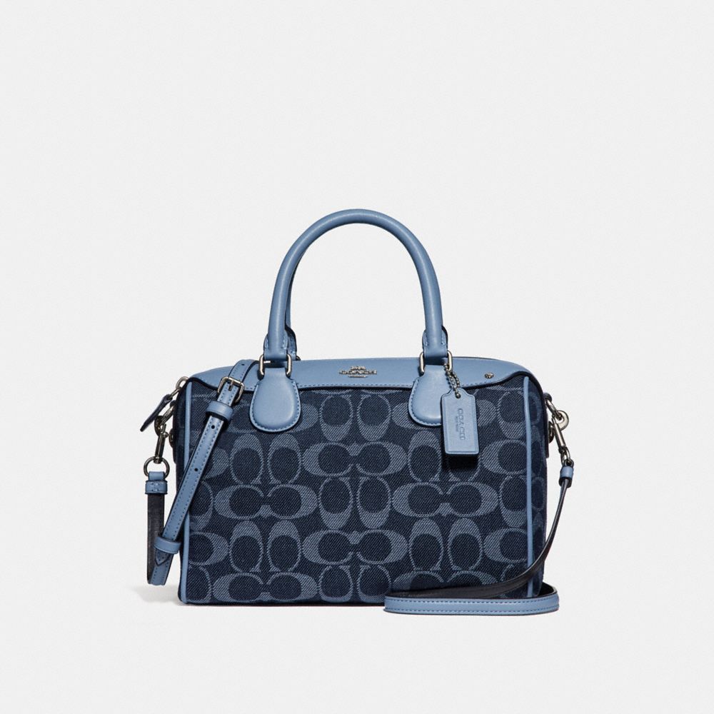 MINI BENNETT SATCHEL IN SIGNATURE DENIM - DENIM/SILVER - COACH F26164