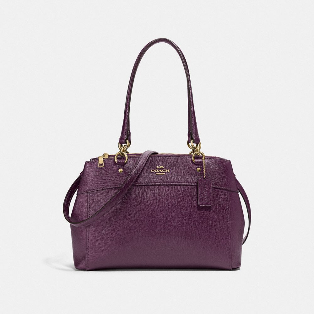 COACH F26174 BROOKE CARRYALL METALLIC RASPBERRY/LIGHT GOLD