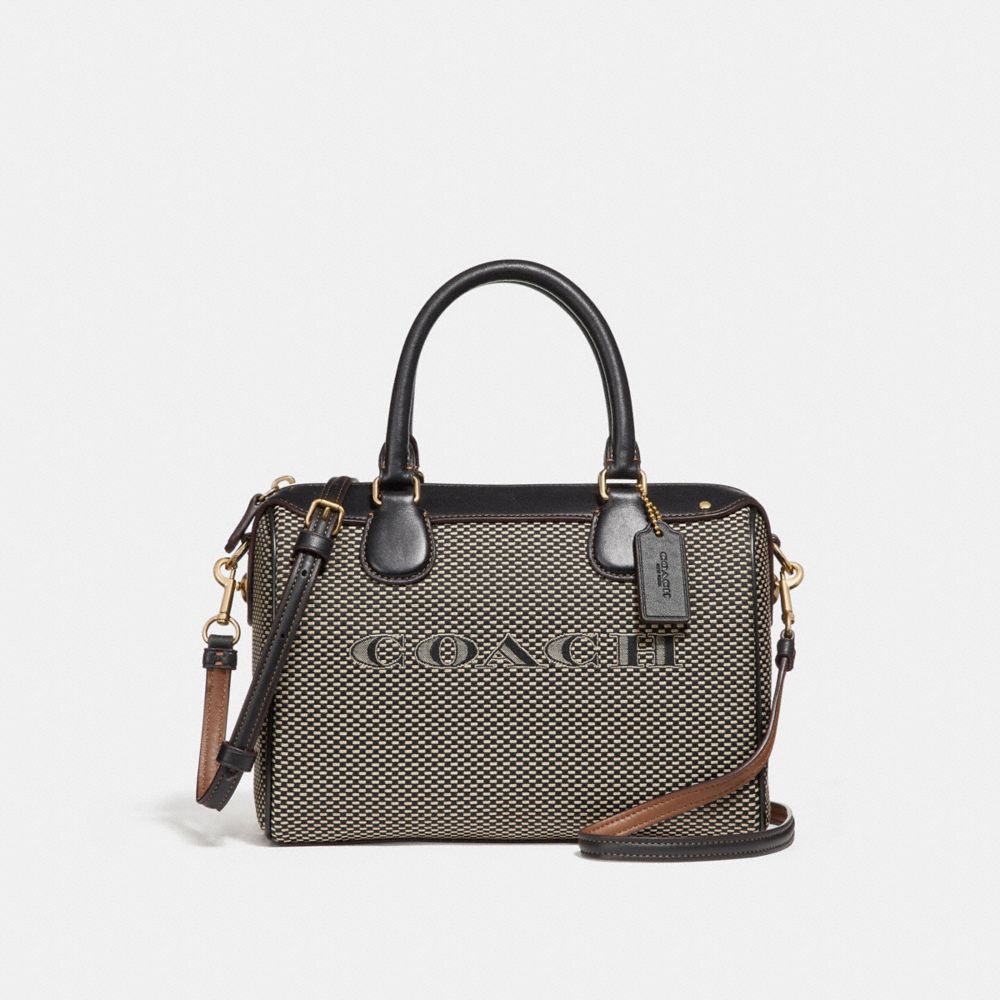 MINI BENNETT SATCHEL - f26199 - MILK/BLACK/LIGHT GOLD