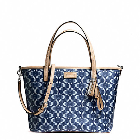 PARK METRO DREAM C SMALL TOTE - COACH F26201 - SILVER/DENIM/TAN