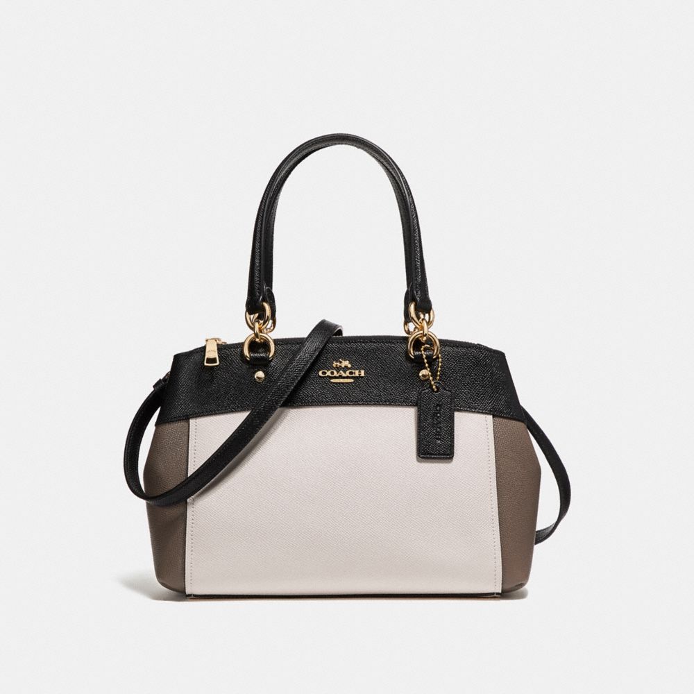 MINI BROOKE CARRYALL IN COLORBLOCK - LIGHT GOLD/CHALK - COACH F26205