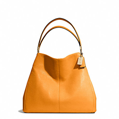 COACH MADISON SMALL PHOEBE SHOULDER BAG IN LEATHER -  LIGHT GOLD/BRIGHT MANDARIN - f26221
