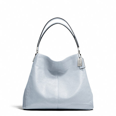 COACH MADISON LEATHER SMALL PHOEBE SHOULDER BAG - SILVER/POWDER BLUE - f26224
