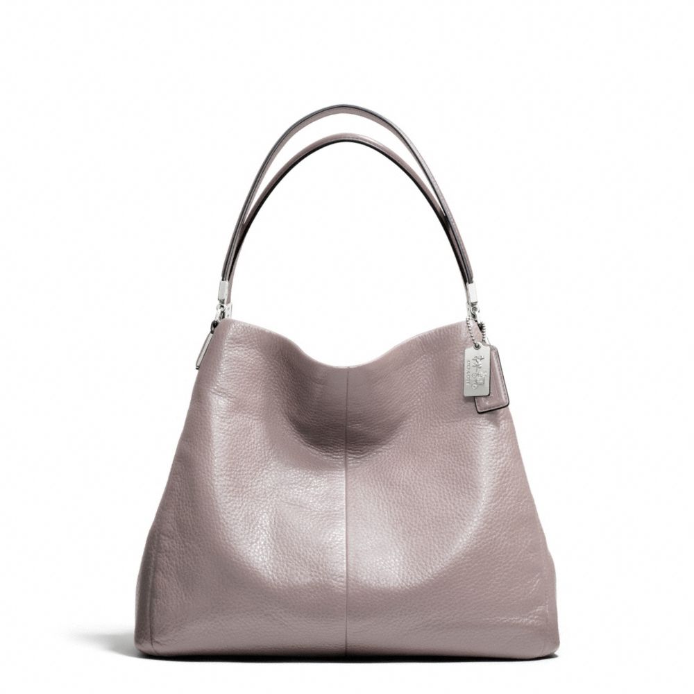 MADISON LEATHER SMALL PHOEBE SHOULDER BAG - f26224 - SILVER/GREY QUARTZ