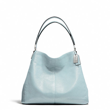 COACH MADISON LEATHER SMALL PHOEBE SHOULDER BAG - SILVER/SEA MIST - f26224