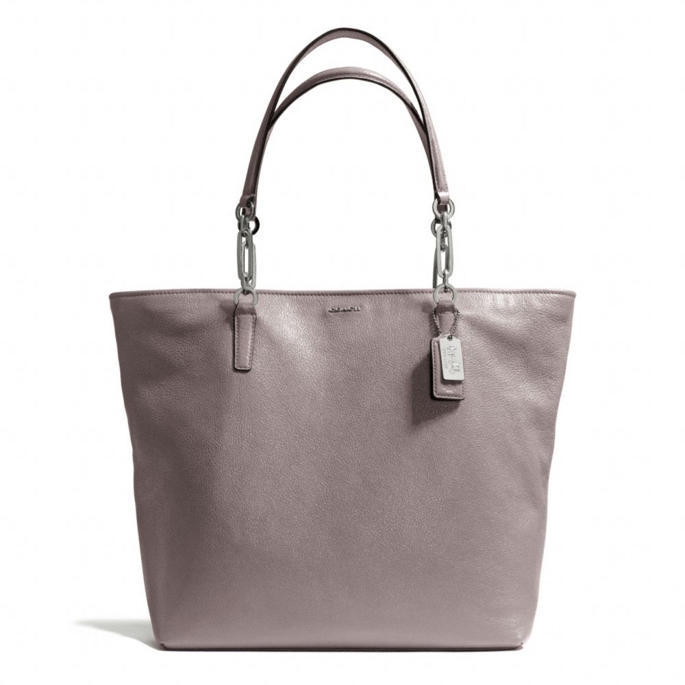 MADISON LEATHER NORTH/SOUTH TOTE - f26225 - F26225SVBTW