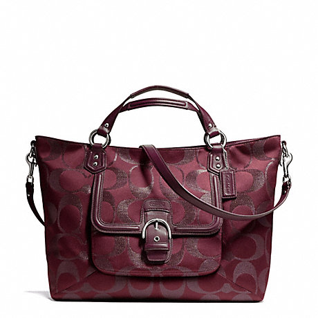 COACH F26241 CAMPBELL SIGNATURE METALLIC IZZY FASHION SATCHEL ONE-COLOR