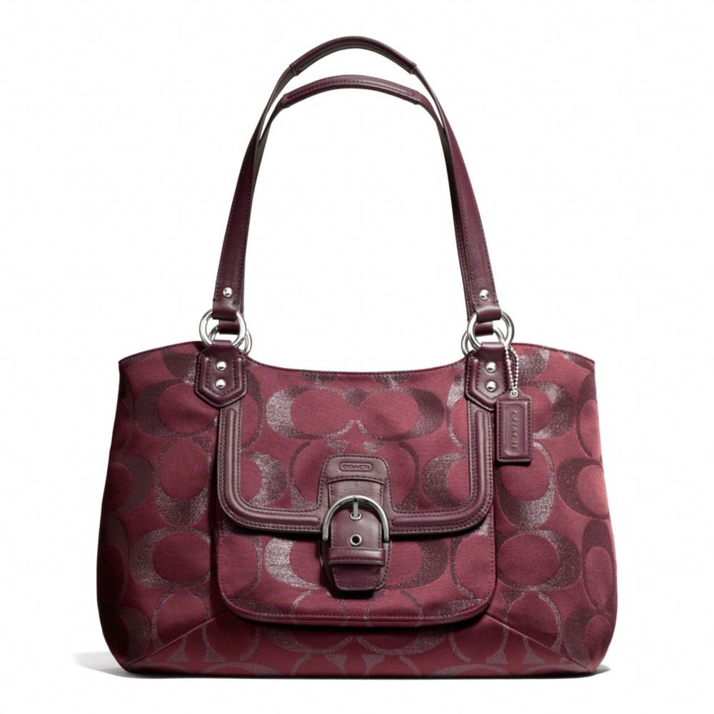 COACH CAMPBELL SIGNATURE METALLIC BELLE CARRYALL - ONE COLOR - F26246