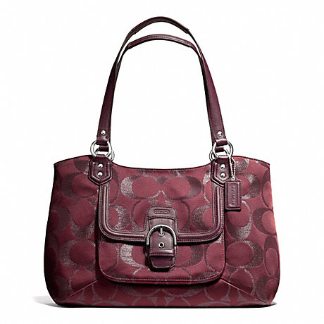 COACH F26246 CAMPBELL SIGNATURE METALLIC BELLE CARRYALL ONE-COLOR