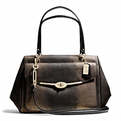 COACH F26333 - MADISON LARGE MADELINE EAST/WEST SATCHEL IN METALLIC SPOTTED LIZARD LEATHER ONE-COLOR