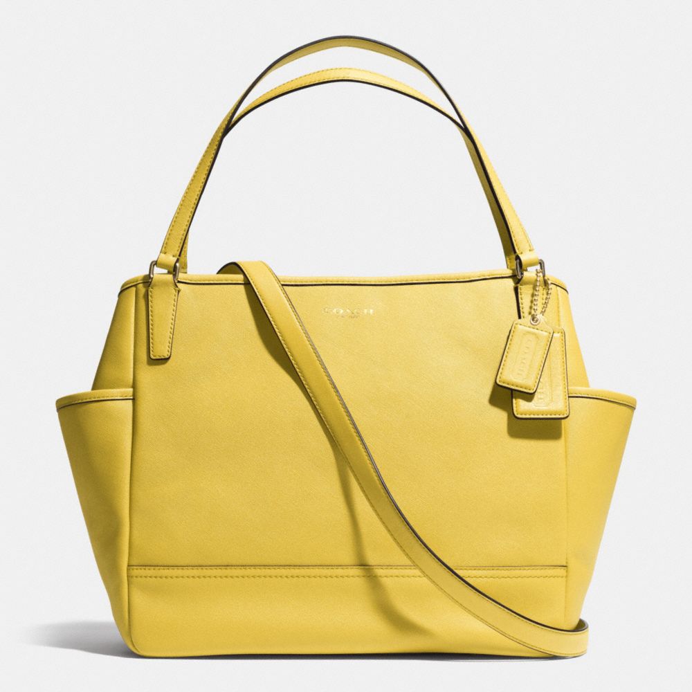 SAFFIANO LEATHER BABY BAG TOTE - LIGHT GOLD/SAFFRON - COACH F26353