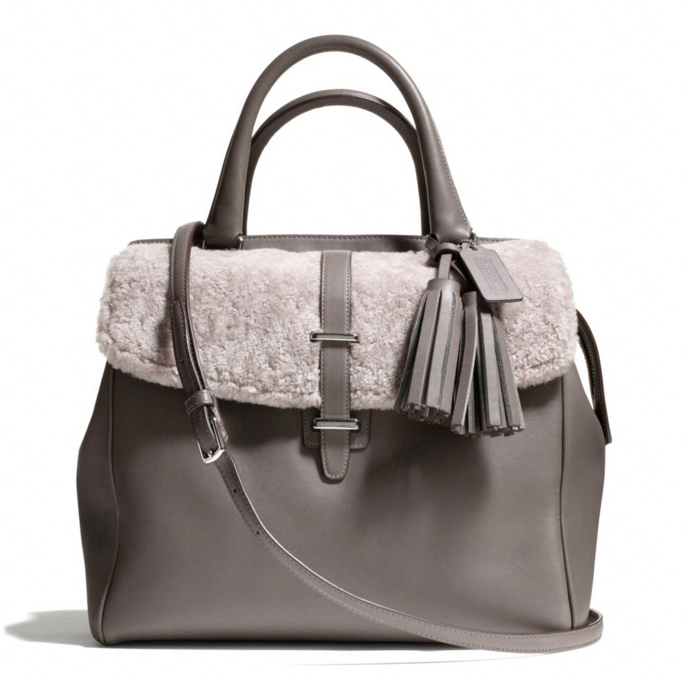 COACH SHEARLING NORTH/SOUTH SATCHEL - ONE COLOR - F26366
