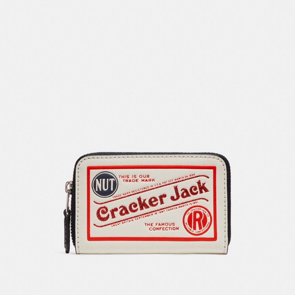 ZIP AROUND COIN CASE WITH CRACKER JACKÂ® MOTIF - f26395 - CHALK MULTI/SILVER