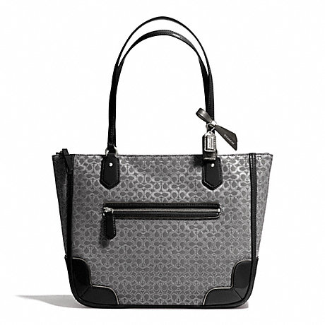 POPPY SIGNATURE C METALLIC OUTLINE SMALL TOTE - COACH F26414 - ONE-COLOR