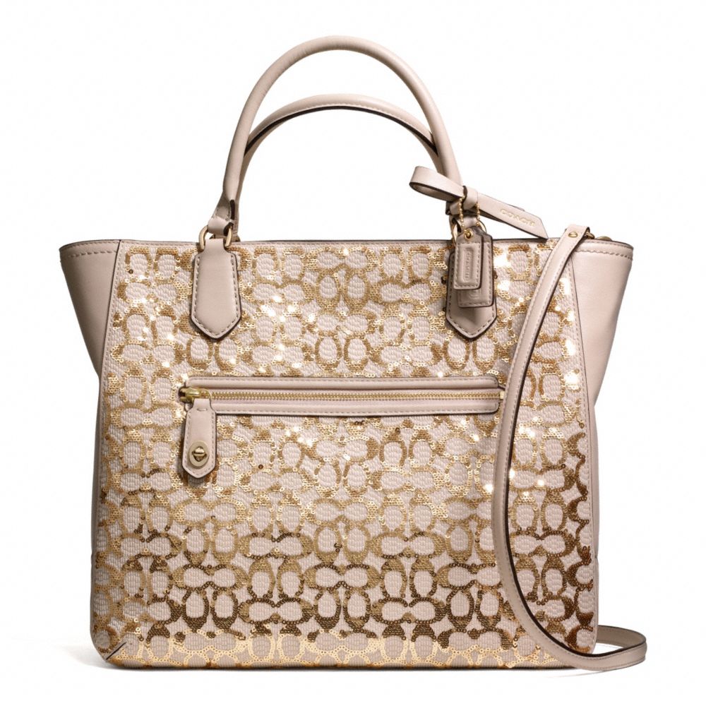 POPPY SEQUIN SIGNATURE C SMALL BLAIRE TOTE - f26432 - F26432LICHP