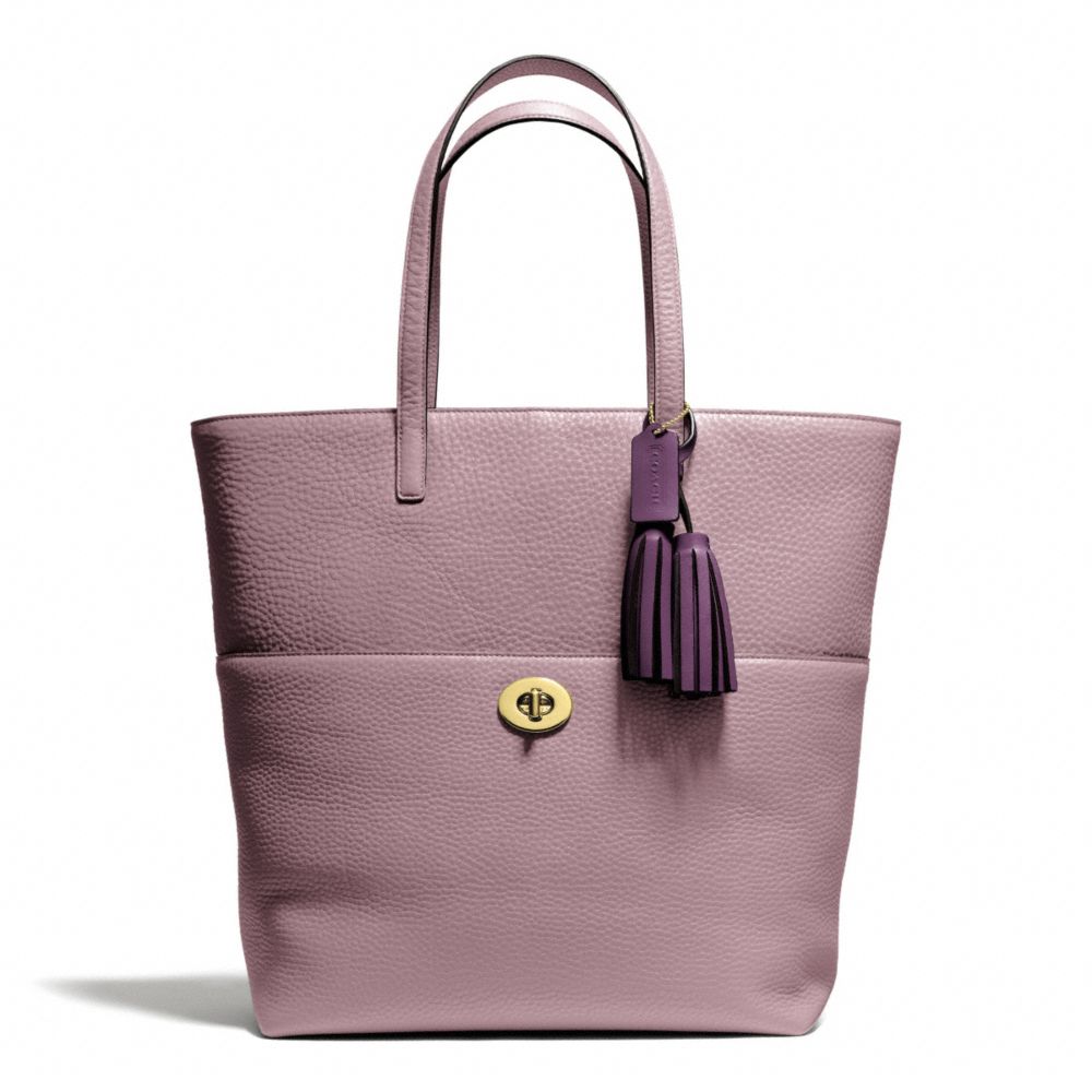 COACH F26477 - PEBBLED LEATHER TURNLOCK TOTE ONE-COLOR