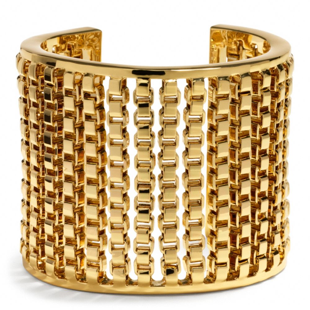 BOX CHAIN CUFF - f26491 - F26491GDGD