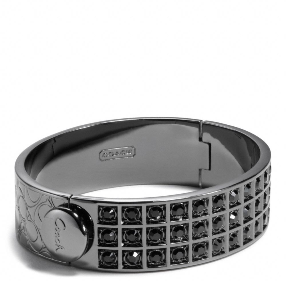 COACH f26495 SMALL BEVELED PAVE BRACELET 