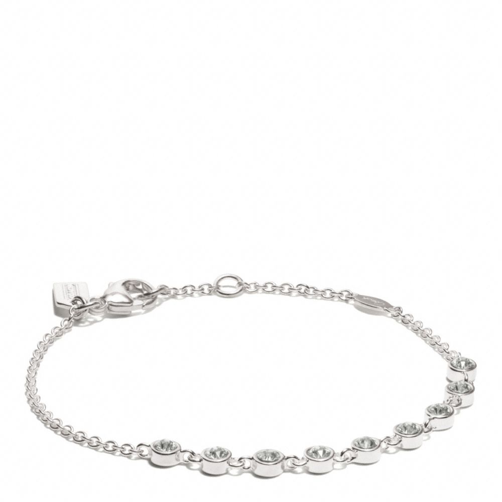 STERLING SLIDING STONES BRACELET - f26533 - SILVER/CLEAR