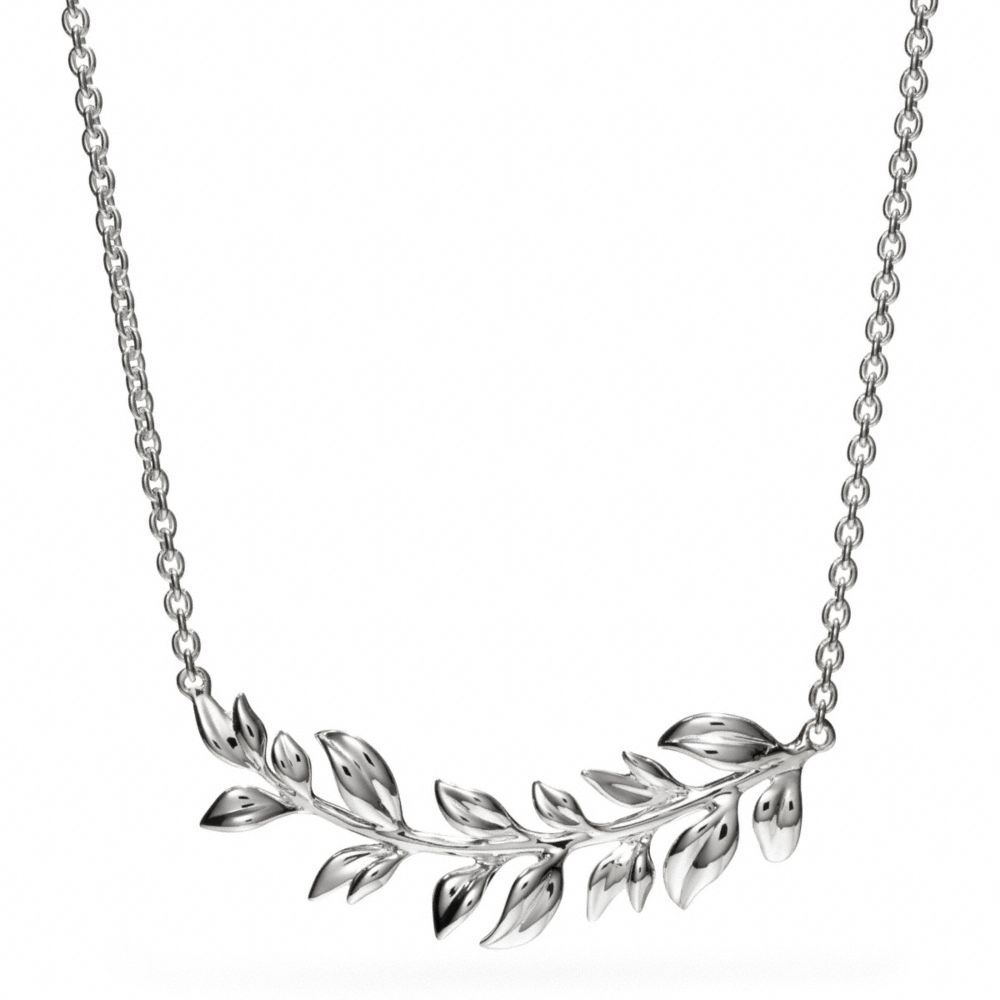 COACH F26548 Sterling Leaves Necklace 