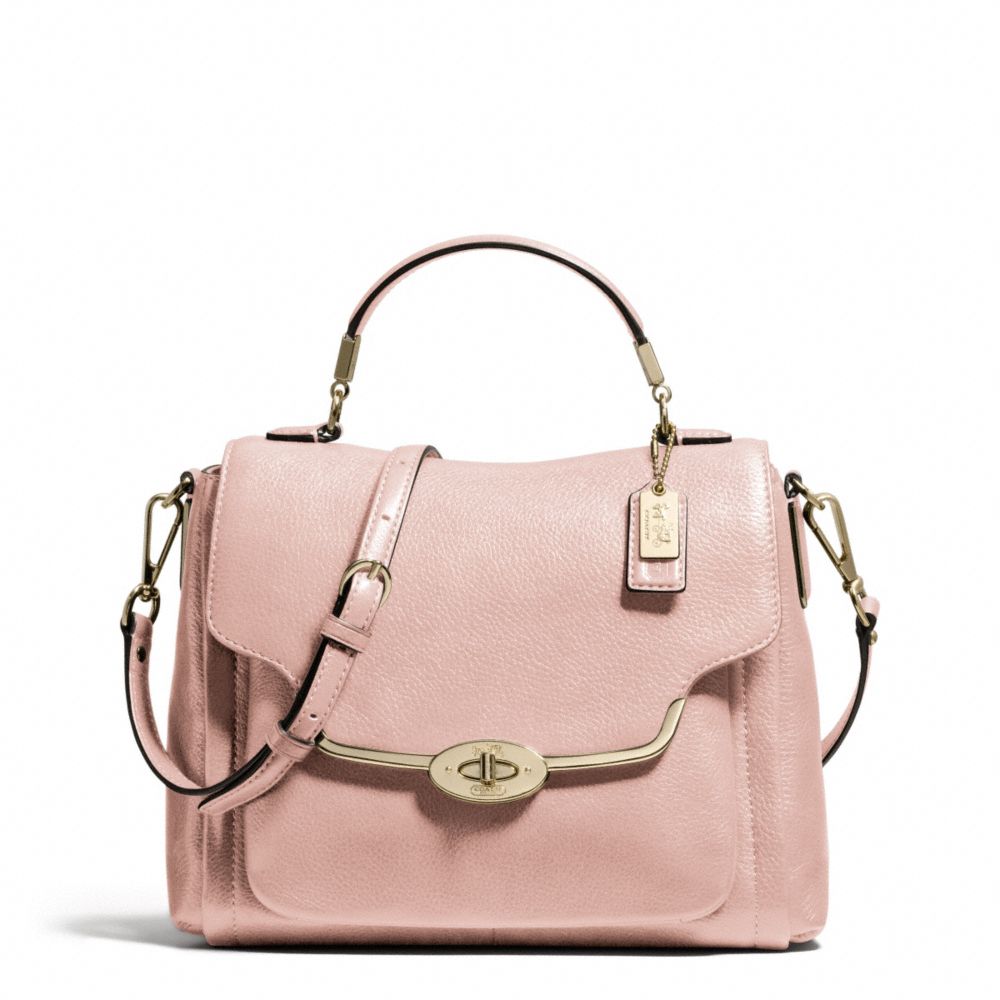 MADISON SMALL SADIE FLAP SATCHEL IN LEATHER - f26624 - F26624LIC22