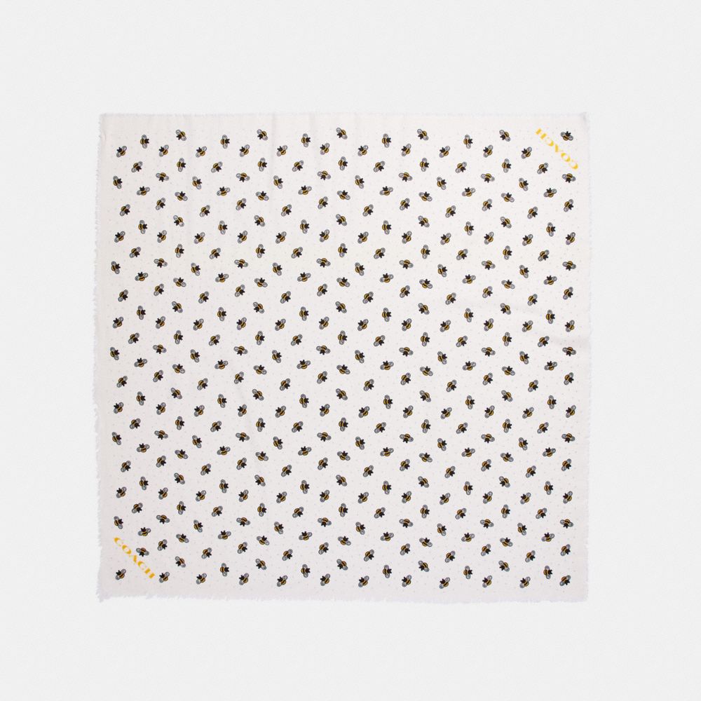 BUMBLE BEE SCRIPT OVERSIZED SQUARE - COACH f26688 - CHALK