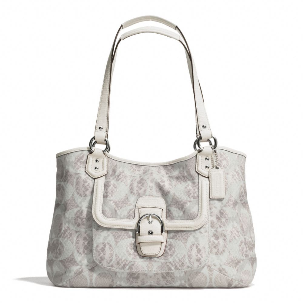 COACH CAMPBELL SNAKE C PRINT CARRYALL - SILVER/DOVE MULTICOLOR - F26726