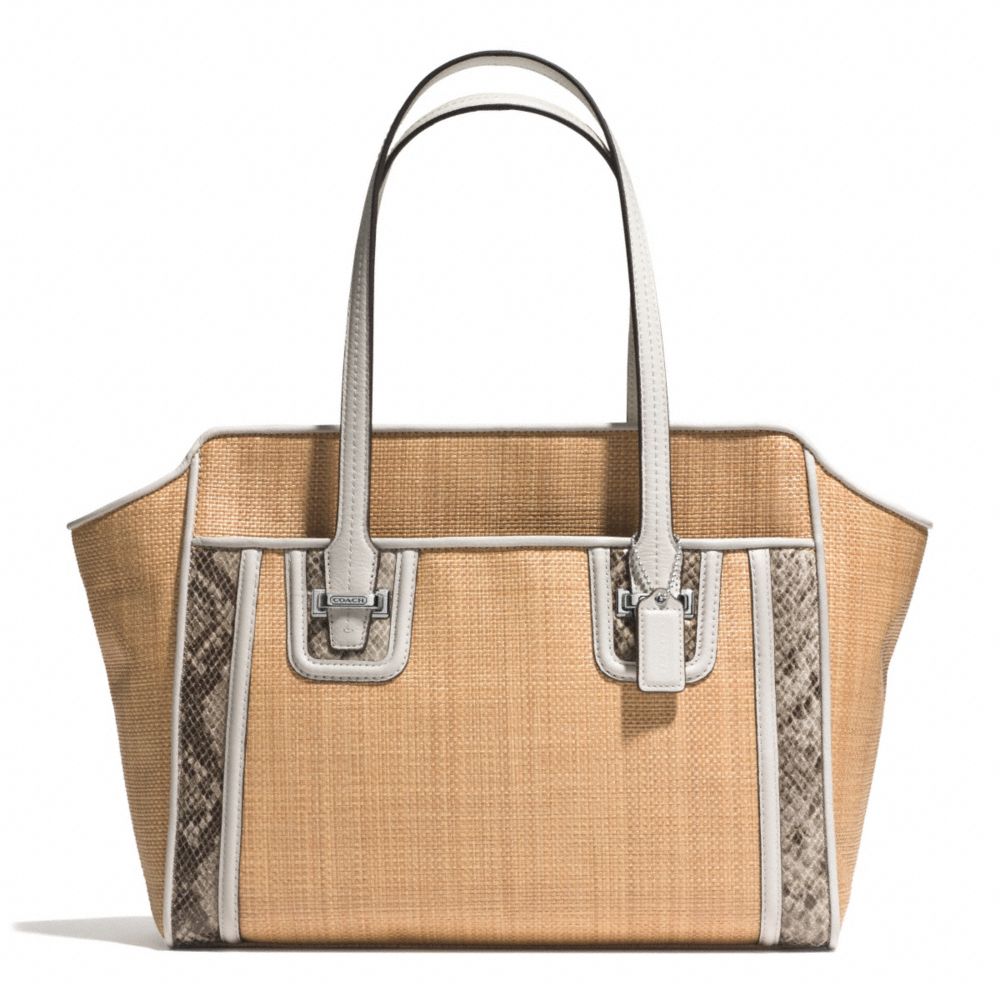 TAYLOR STRAW CARRYALL COACH F26746