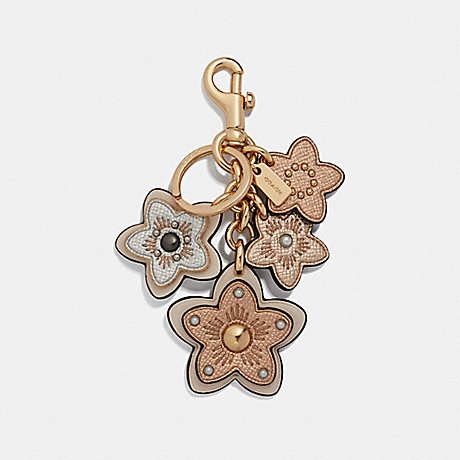 COACH F26790 WILDFLOWER MIX BAG CHARM ROSE-GOLD/GOLD